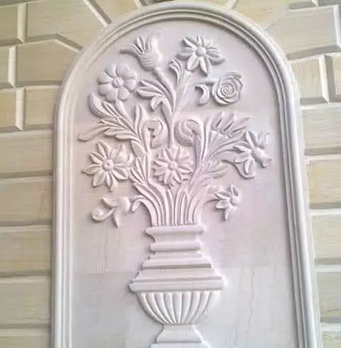 Motifs Vase De Fleures Sur Marbre Beige Crema