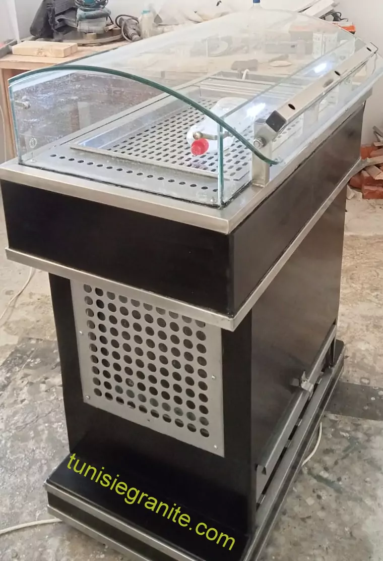 vitrine refrigeré bombé pour poisson frés